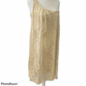 Judith March Lace One Shoulder Dress